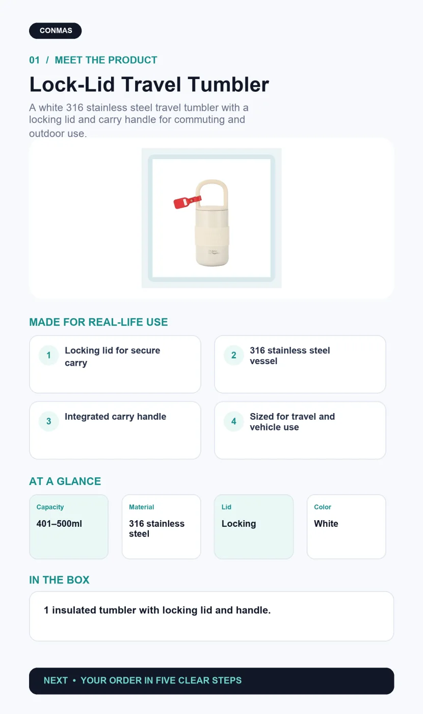 Lock-lid travel tumbler overview