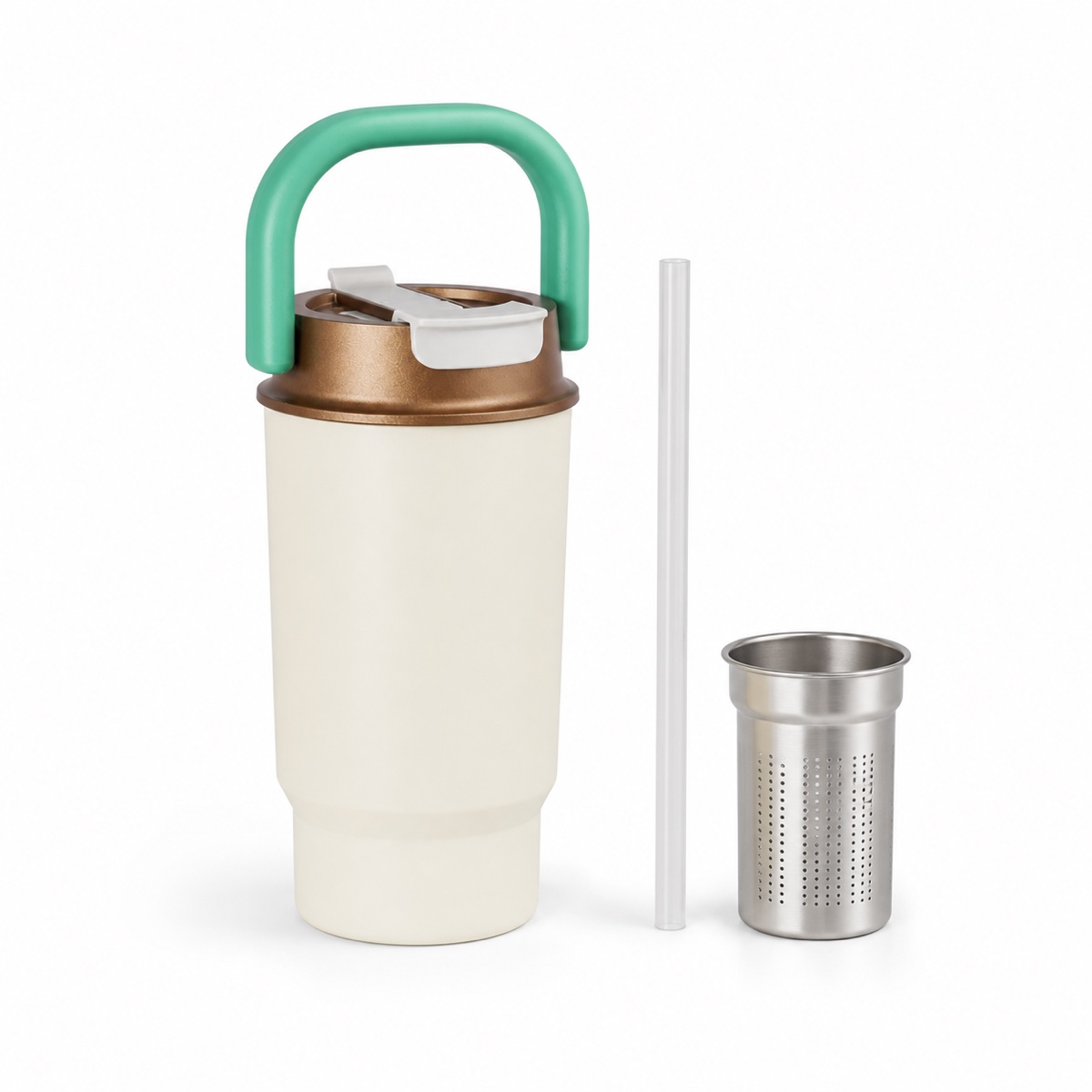 Custom 480ml 316 Stainless Steel Dual-Drink Insulated Coffee Cup