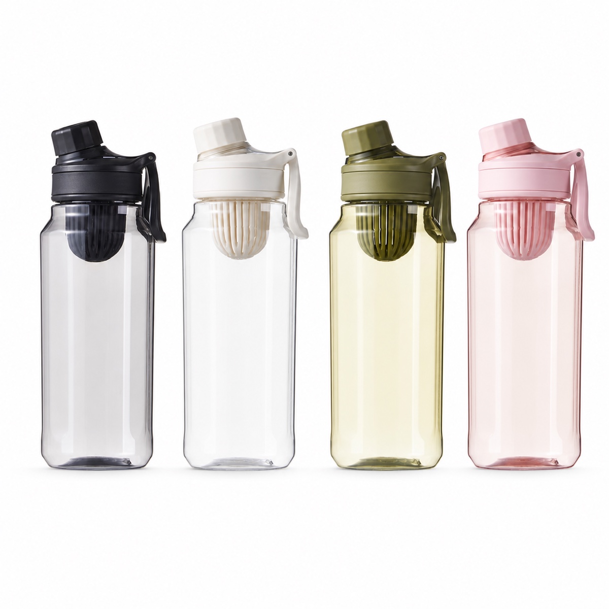 Minimalist Plastic Sports Water Bottle with Tea Filter