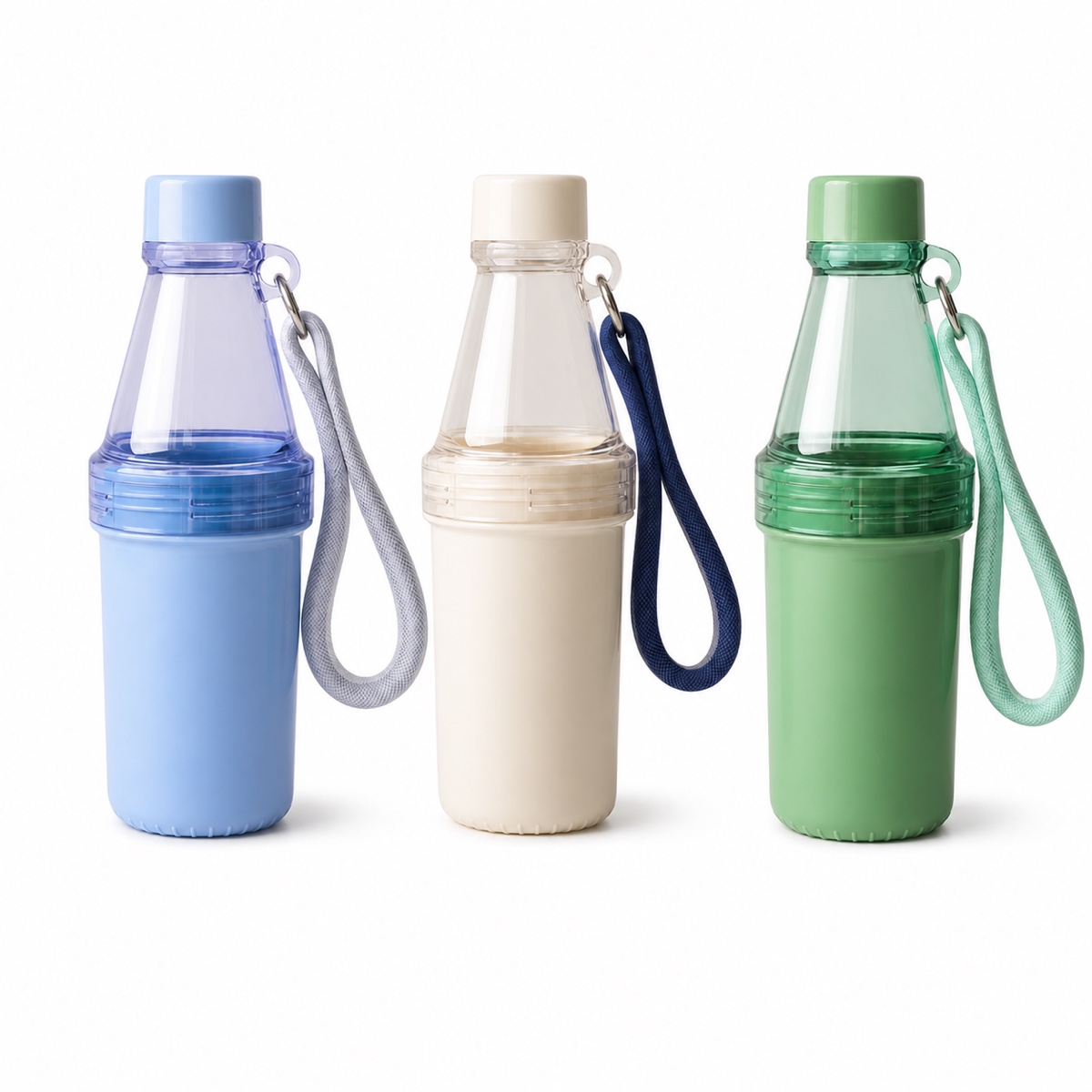 Modular Two-Section Plastic Sports Water Bottle