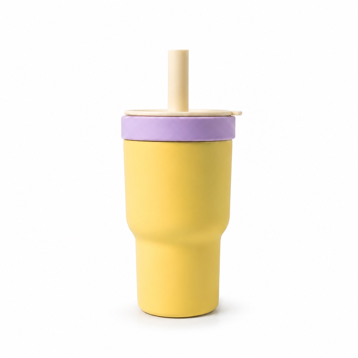 2-in-1 Borosilicate Glass & Stainless Steel Straw Tumbler – 580/620 ml