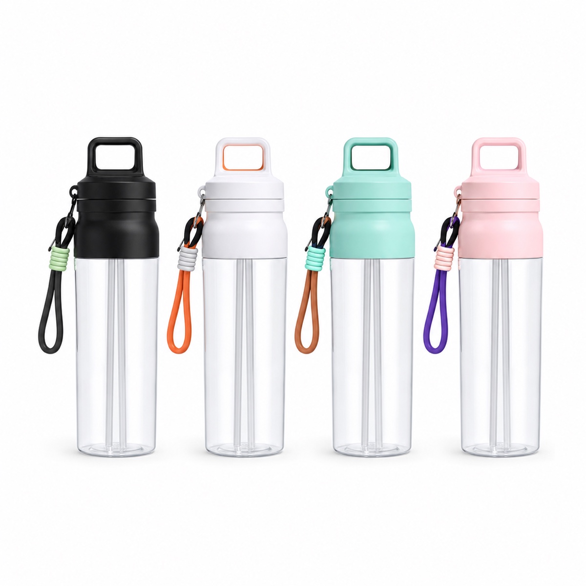 One-Touch Dual-Drink Tritan Straw Bottle