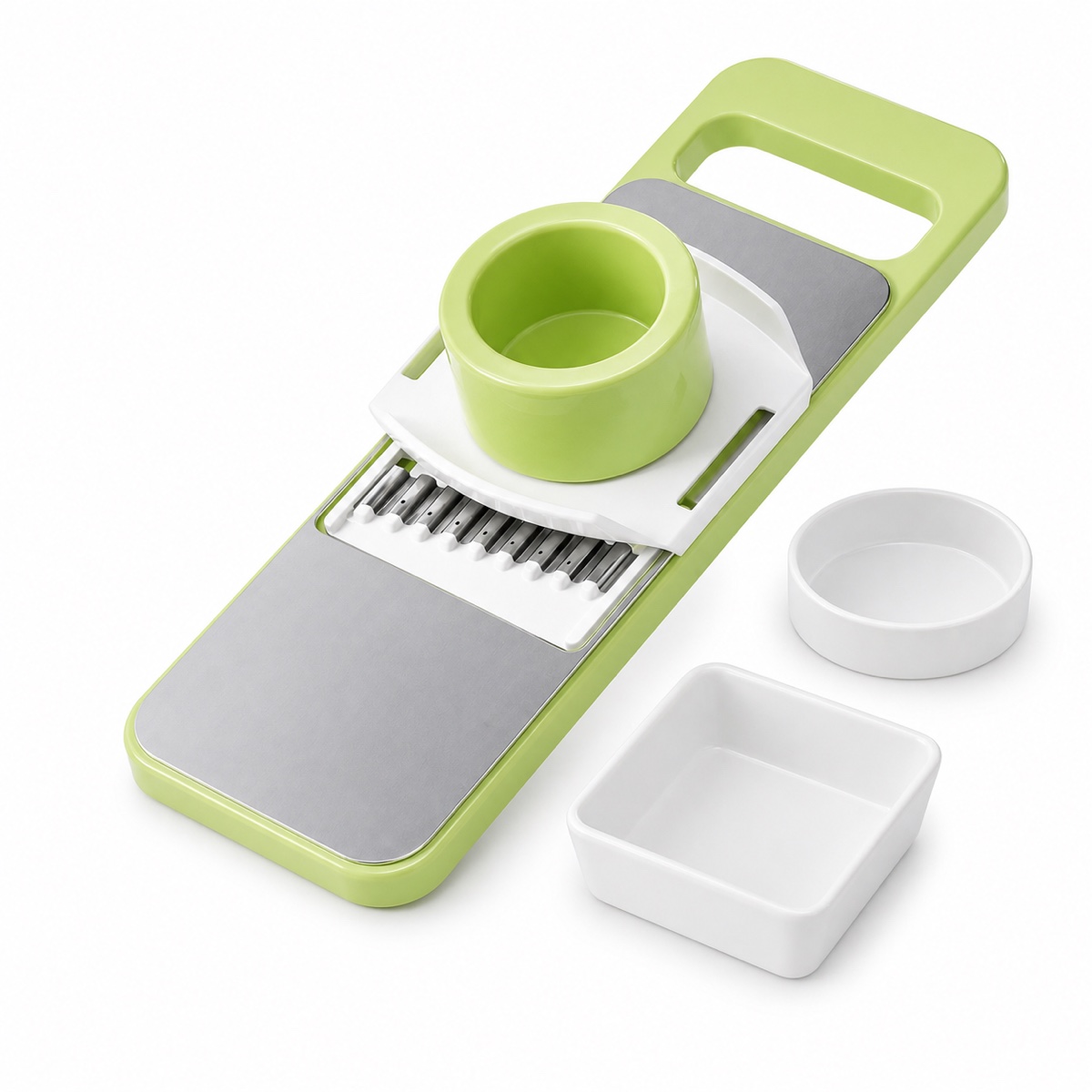 Stainless Steel Vegetable Grater & Slicer – 3, 5 or 6-Blade Set or Peeler